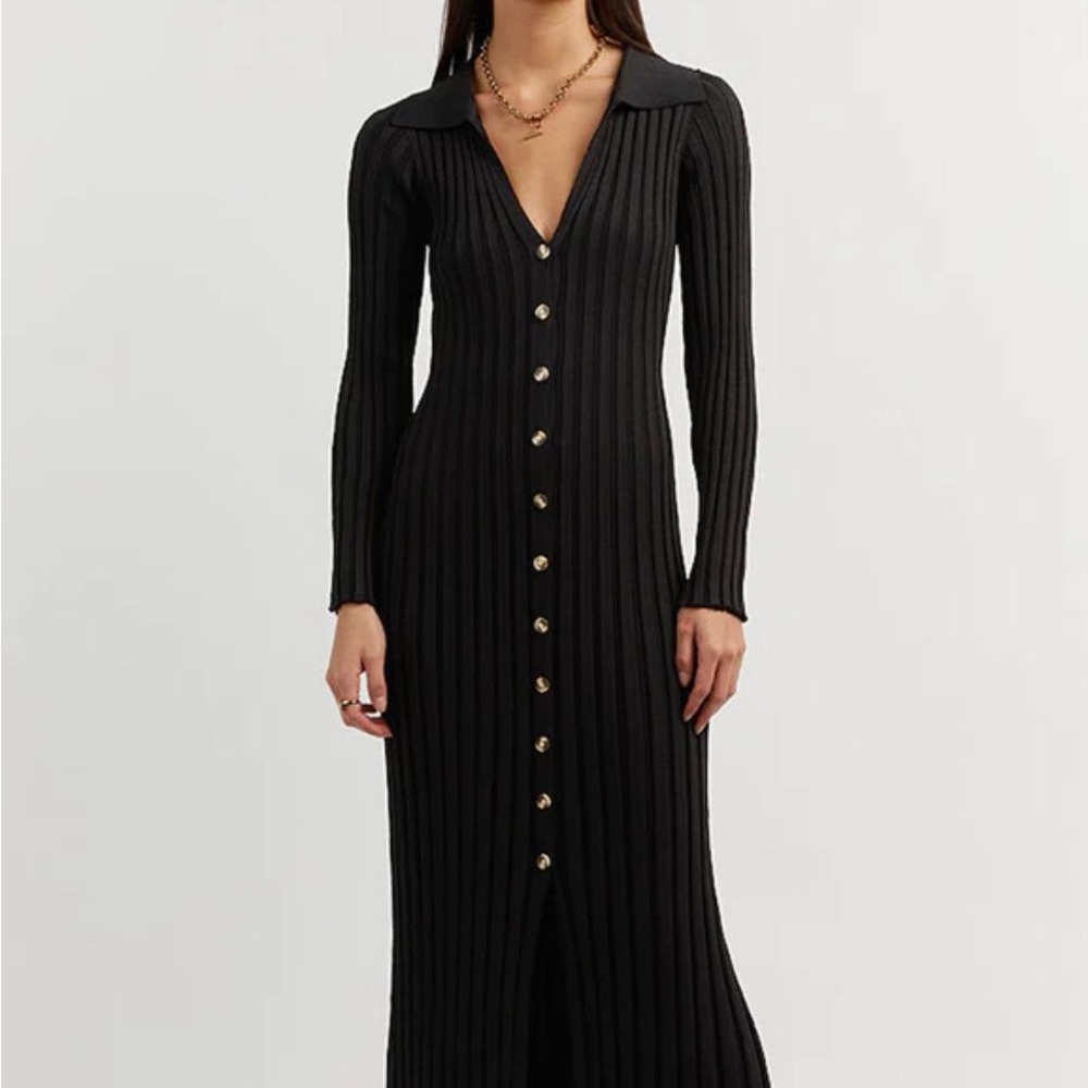 DISSH Rhodes Bitter Chocolate Sleeved Dress